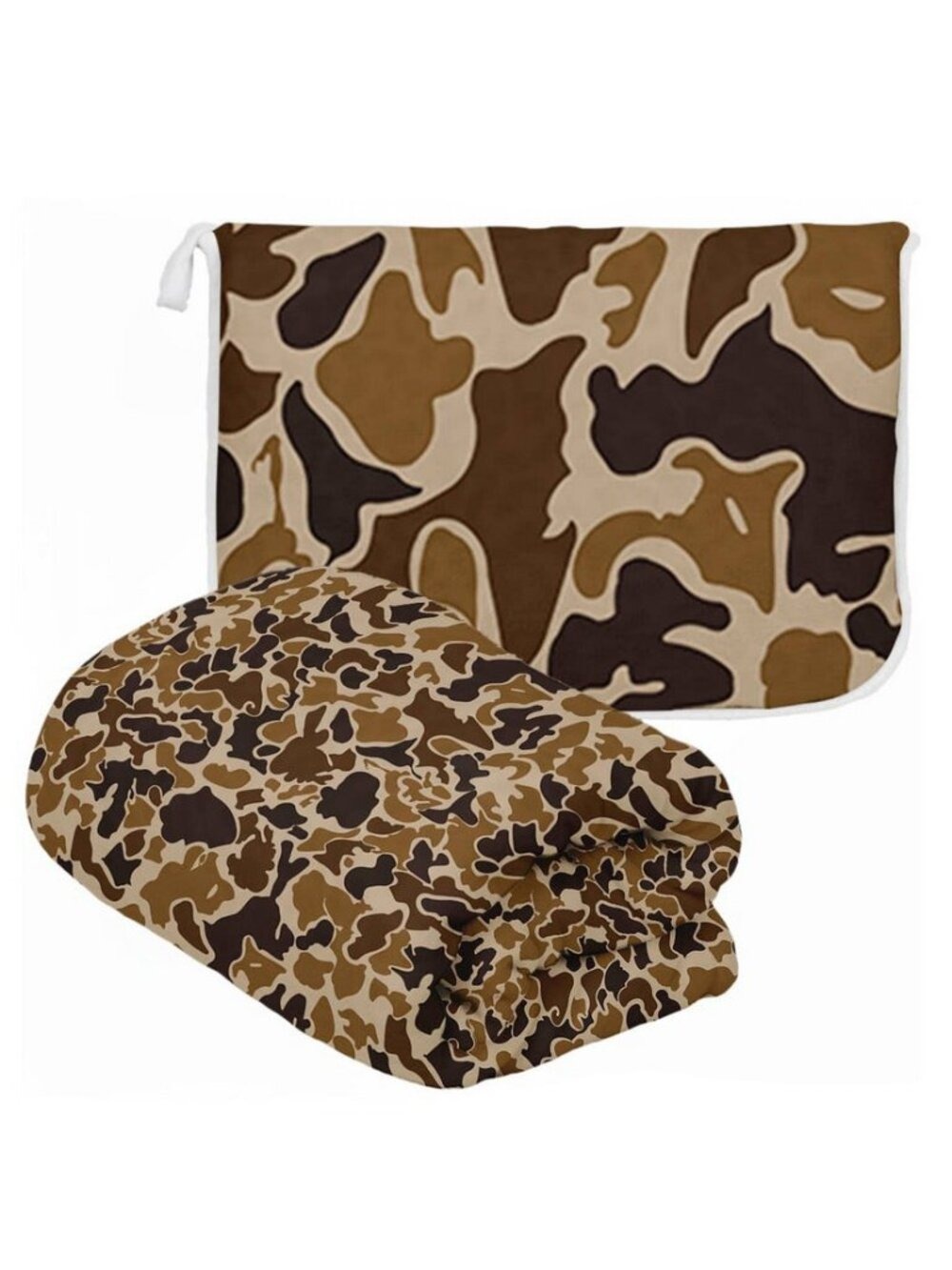 Duck Camo Plush Travel Blanket with Matching Case - Picture 1 of 10